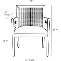 5770 Palmer Dining Chair Product Line Drawing