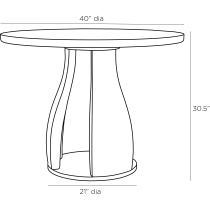 5771 Samara Entry Table Product Line Drawing