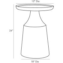 5777 Turin End Table Product Line Drawing