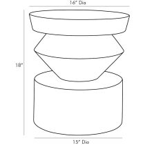 5778 Uma Accent Table Product Line Drawing