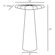 5785 Rudolf Accent Table Product Line Drawing