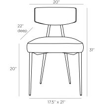6029 Reynard Dining Chair Product Line Drawing