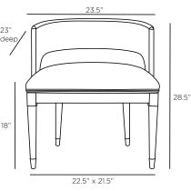 6243 Swanson Dining Chair Product Line Drawing