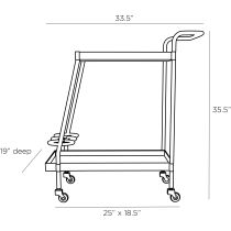 6263 Sanders Bar Cart Product Line Drawing