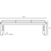 6264 Raul Bench Product Line Drawing