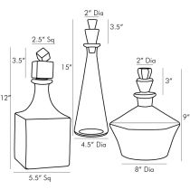 6793 Wilshire Decanters, Set of 3 Product Line Drawing