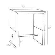6851 Lyle Side Table Product Line Drawing