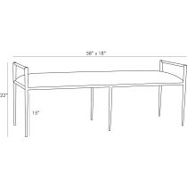 6886 Barbana Bench Product Line Drawing