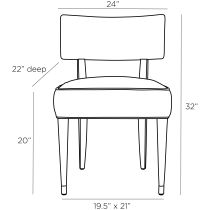 6901 Laurent Dining Chair Product Line Drawing