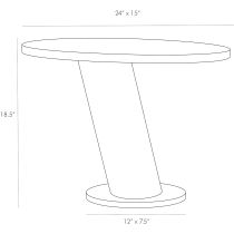 6922 Marco Accent Table Product Line Drawing