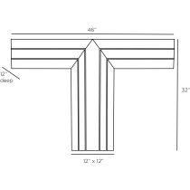 6938 Romeo Console Product Line Drawing