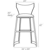 6941 Royston Bar Stool Product Line Drawing