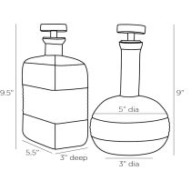 6954 Pattinson Decanters, Set of 2 Product Line Drawing