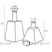 6956 Preston Decanters, Set of 2 Product Line Drawing