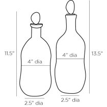6957 Stavros Decanters, Set of 2 Product Line Drawing