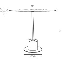6963 Lauren Accent Table Product Line Drawing