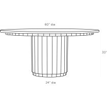 6970 Reid Dining Table Product Line Drawing