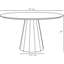 6972 Rinny Entry Table Product Line Drawing