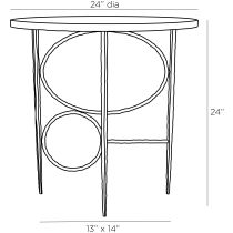 6976 Simeon End Table Product Line Drawing