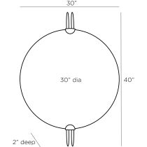 6986 Quinlan Mirror Product Line Drawing