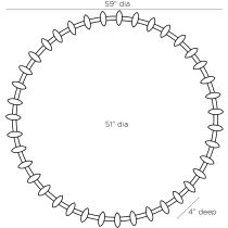 6988 Pira Mirror Product Line Drawing