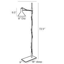 76029 Salem Floor Lamp Product Line Drawing
