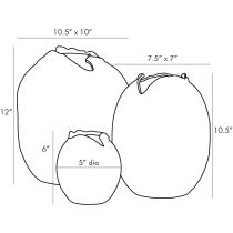 7712 Blume Vases, Set of 3 Product Line Drawing