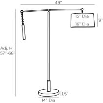 79816 Newark Floor Lamp Product Line Drawing
