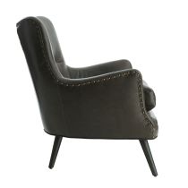 8013 Seger Chair Graphite Leather Grey Ash Angle 2 View