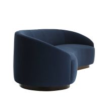 8031 Turner Sofa Indigo Velvet Dark Walnut 