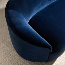 8031 Turner Sofa Indigo Velvet Dark Walnut 