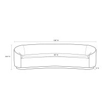 8032 Turner Sofa Sharkskin Velvet Grey Ash Product Line Drawing