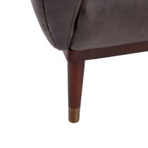 8107 Ophelia Lounge Chair Graphite Leather Dark Walnut Back View 