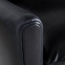 8110 Vincent Sofa Ink Leather Back View 