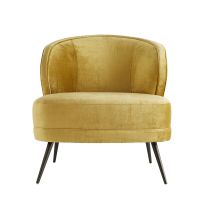 8118 Kitts Chair Marigold Velvet Angle 1 View