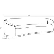 8122 Turner Sofa Cloud Boucle Product Line Drawing