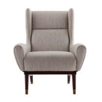 8123 Ophelia Lounge Chair Fossil Tweed Dark Walnut 