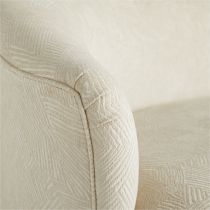 8141 Duprey Settee Textured Ivory Grey Ash Back View 