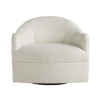8143 Delfino Chair Frost Linen Swivel Angle 1 View