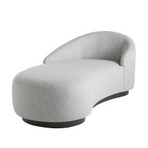 8146 Turner Chaise Iceberg Linen Grey Ash, Left Arm Angle 2 View