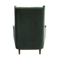 8149 Budelli Wing Chair Forest Velvet Side View