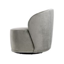 8158 Kaitlyn Swivel Chair Mist Velvet Swivel Angle 1 View