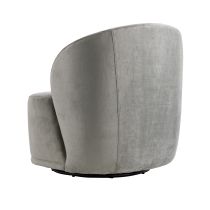 8158 Kaitlyn Swivel Chair Mist Velvet Swivel Back Angle View