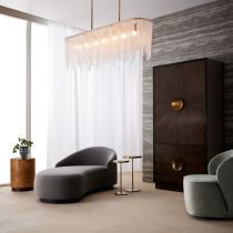 8158 Kaitlyn Swivel Chair Mist Velvet Swivel Enviormental View 1