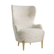 8162 Kirby Accent Chair Facet Cream Chenille Angle 1 View