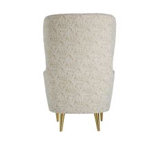 8162 Kirby Accent Chair Facet Cream Chenille Back View 
