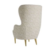 8162 Kirby Accent Chair Facet Cream Chenille Back Angle View