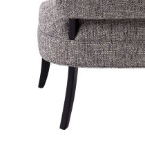 8164 Northcliff Settee Charcoal Tweed Grey Ash Back View 