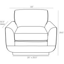 8177 Stiles Lounge Chair Flint Velvet Product Line Drawing