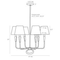 82017 Jeremiah Chandelier Product Line Drawing